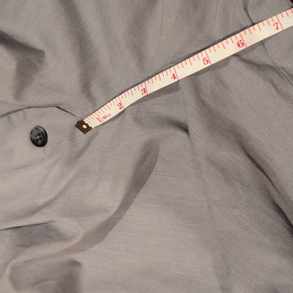Misty Lane - Vintage 1970s Stylish Gray Buttoned Jumpsuit - Picture 4 of 14